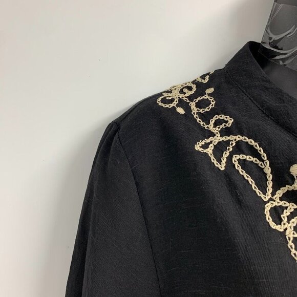 Zara Women's Embroidered Pullover Long Sleeve Front‎ Tie Mini Dress Size M - Picture 3 of 13